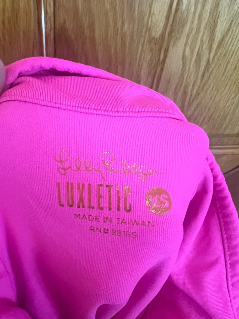 Lilly Pulitzer - Luxletic Hot Pink Cropped Quarter-Zip - Picture 2 of 4